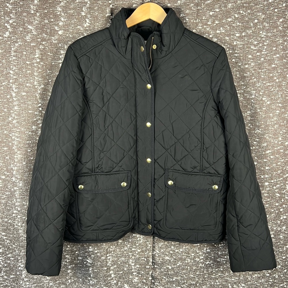 J. Crew Black Quilted Puffer Jacket
